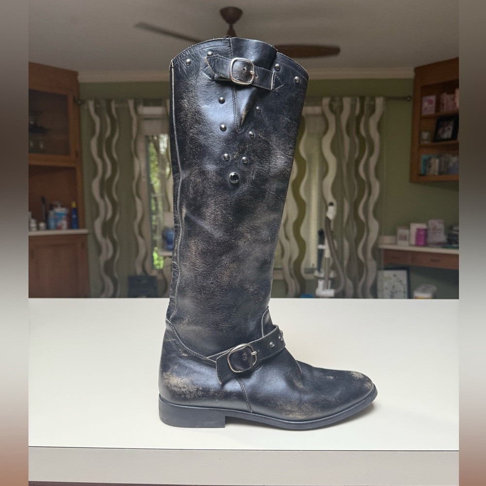 Golden Goose Distressed Leather Knee-High Boots